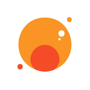 Abstract geometric circles in flat design