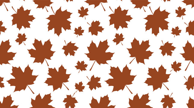 Seamless autumn maple leaves pattern vector for seasonal backgrounds and fall designs
