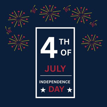 Happy 4th of July USA Independence Day Fireworks Celebration Background