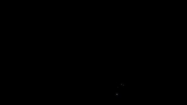 4K twinkle glitter star trail sparkle animation on black screen, flat vector doodle stars, cartoon blinking motion, magic sparkles glitter line stars, 2D white christmas sparkles glitter trail