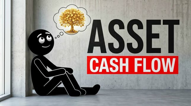 Confused Person Thinking About Asset Cash Flow Concept