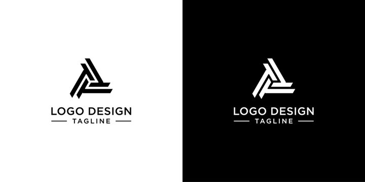 Abstract Interlocking Triangle Logo Design Template &ndash; Modern Geometric Penrose Symbol Editable Vector