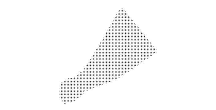 Addis ababa city map in black stippled pattern on white background.