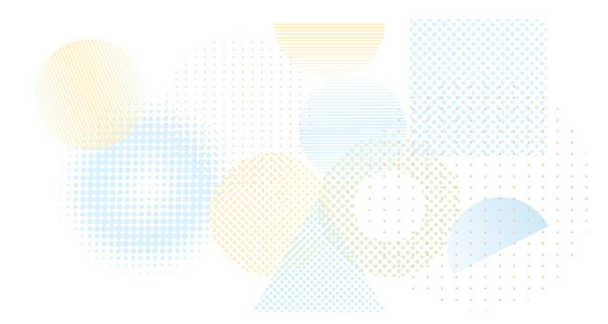 Soft Pastel Circle Abstract Background with Halftone Pattern, Modern Geometric Minimal Design