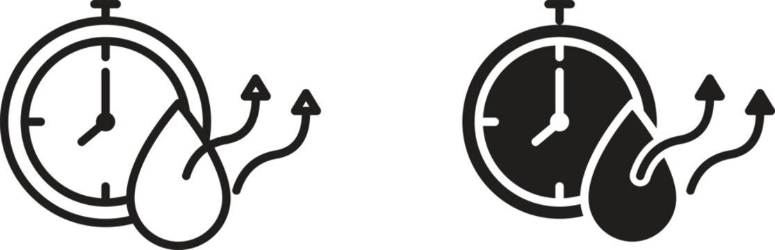 Drying time icon for website projects