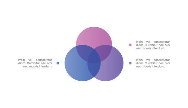 3 Circles Venn Diagram Business Infographic Design