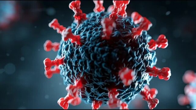 Coronavirus Covid 19 Virus Particles Illustration.