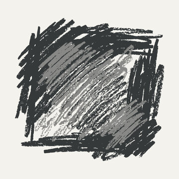 Abstract charcoal scribble texture on a light background