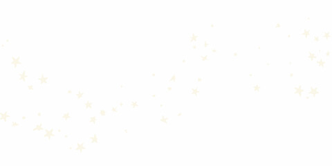 diagonal wavy trail of scattered golden stars on white background astronomy cosmic celestial pattern vector illustration design decoration sparkle twinkle magic © Pabitra