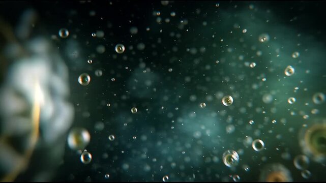Microscopic view of cell structures 1.