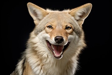 Fototapeta premium Smiling coyote wildlife mammal animal.