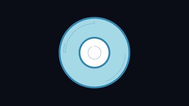Light blue circle with a white center flat motion