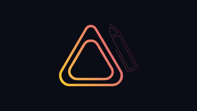 Simple geometric shapes with gradient fill on black background