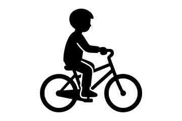 Obraz premium silhouette of a cyclist riding a bike