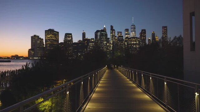 new york brooklyn urban skyline street lifestyle city lights downtown architecture