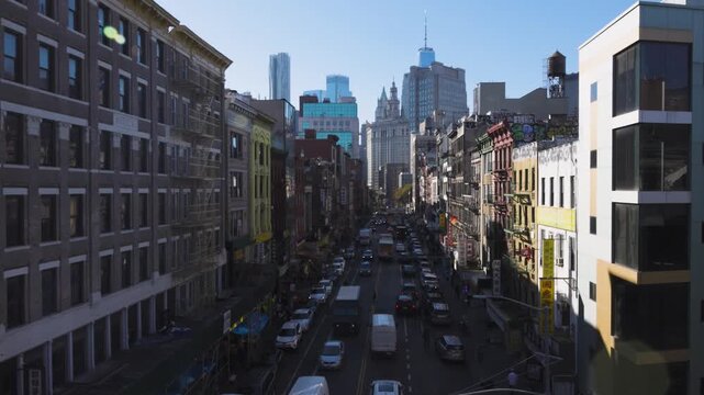 new york brooklyn urban skyline street lifestyle city lights downtown architecture