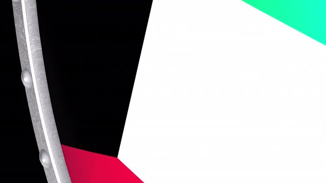 Metallic Shield Transitions with the National Flag of Kuwait