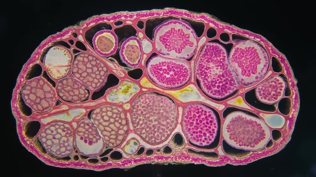 Detailed Illustration of Complete Plant Cell Structure with Organelles in Vibrant Microscopic Cross-Section View for Educational Science Resources