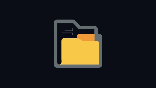 Flat design illustration of a file folder concept