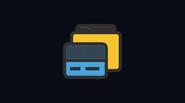 Colorful folders icon design for organizing and archiving documents