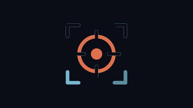Modern target graphic with central circle on black background