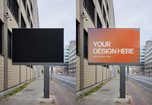 Mockup Of Customizable Poster In City