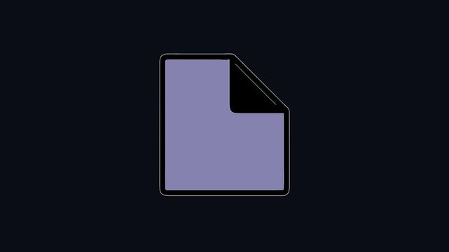 Stylized document icon in minimal design with folded corner