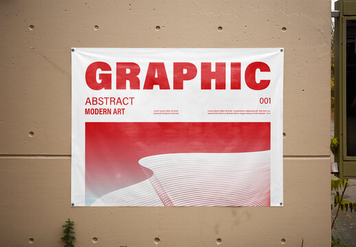 Mockup Of Customized Poster On Wall