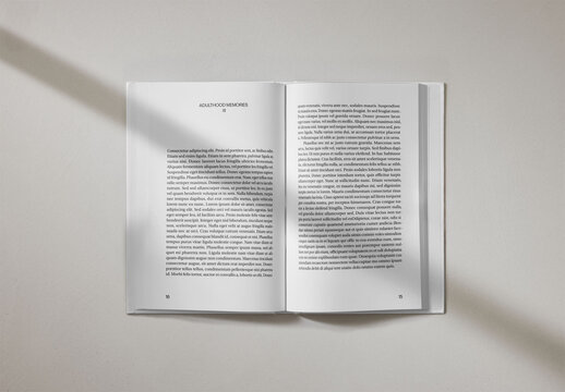 Mockup Of Customizable Open Hardback Book