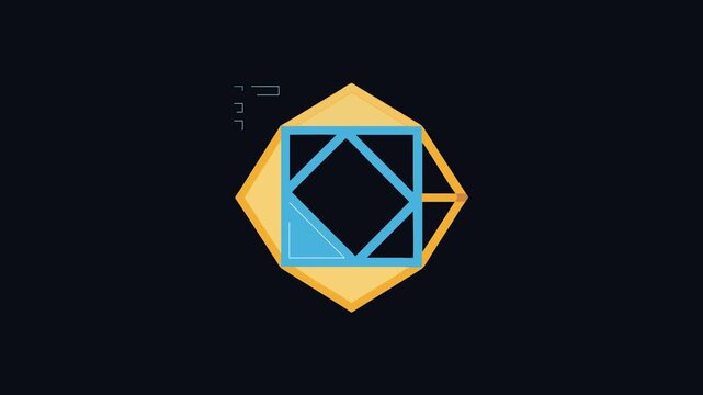 Abstract geometric pattern with squares and octagons design