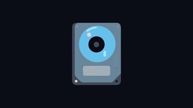 Simple motion illustration of an internal hard disk drive