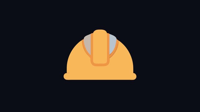 Flat design hard hat safety helmet construction equipment illustration