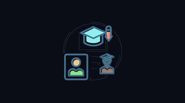 Online Learning and Education Platform Visual Representation Concept