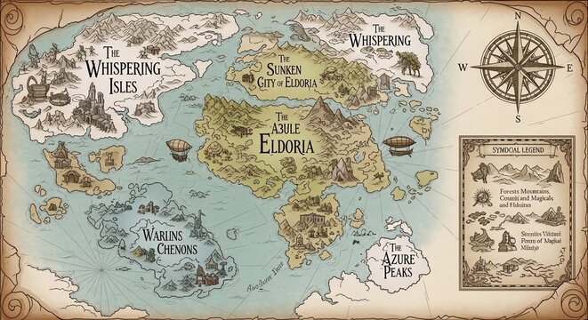 Fantasy map illustration