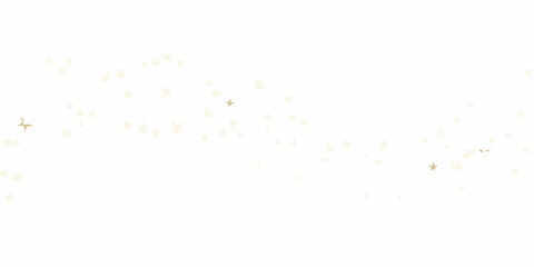 diagonal trail of scattered golden stars on white background astronomy cosmic celestial pattern vector illustration design decoration sparkle twinkle magic fantasy © Ramanath