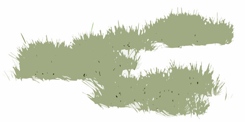 natural scattered grass clusters with varying density vector illustration vegetation landscape greenery botanical plant flora eco environment outdoor design graphic element © Ramanath