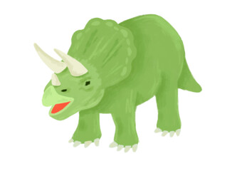 Fototapeta premium Triceratops Dinosaur Illustration