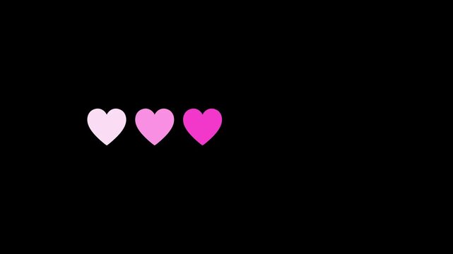 pink heart symbol animated gif video loading