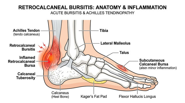 Retrocalcaneal Bursitis Anatomy and Inflammation of the Heel