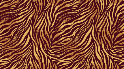 Golden zebra stripes on maroon background texture © Nisitha