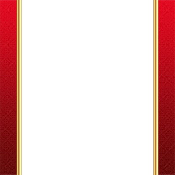 frame with red ribbon