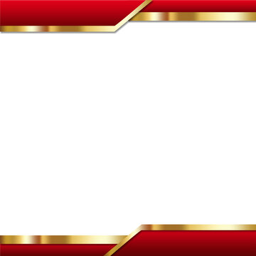 red background with golden frame