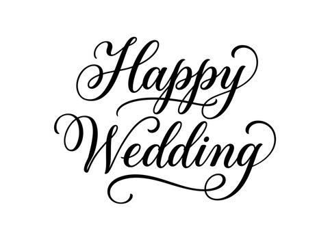 A romantic wedding save date handwritten lettering artwork