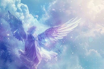 Fototapeta premium Angel illustration archangel outdoors female.