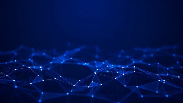 Network Line Background with Point and Polygon Pattern for Abstract Digital Image,Concept and Business Presentation