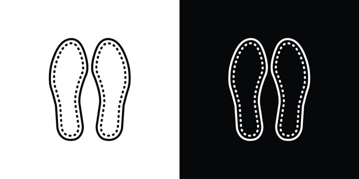 Soles icon black lineart editable vectors pack