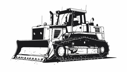 Bulldozer construction equipment heavy machinery. © Putra