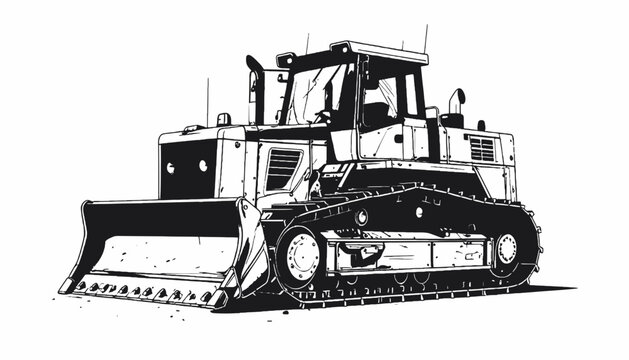 Bulldozer construction equipment heavy machinery.