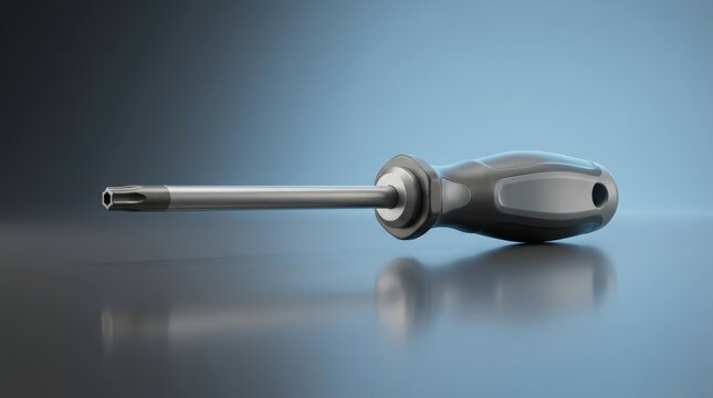 Torx screwdriver 3D render star drive fastening instrument developed for secure engagement controlled torque application and maintenance work