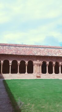 Romanesque cloister of the Co Cathedral of San Pedro in Soria, Spain